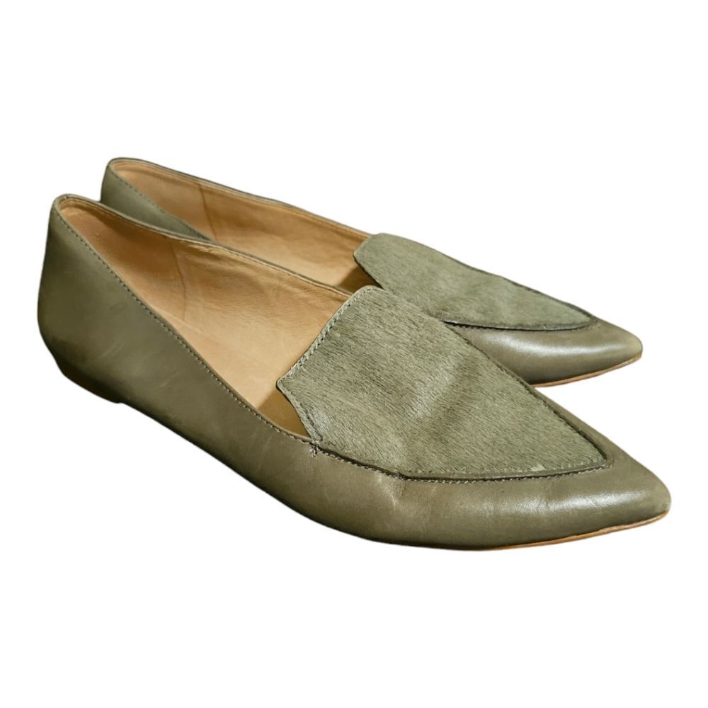 MADEWELL‎ Smoked Graphite Taupe Calf Hair Slip-On Loafers - Size 7